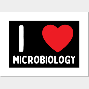 I Love Heart Microbiology Posters and Art